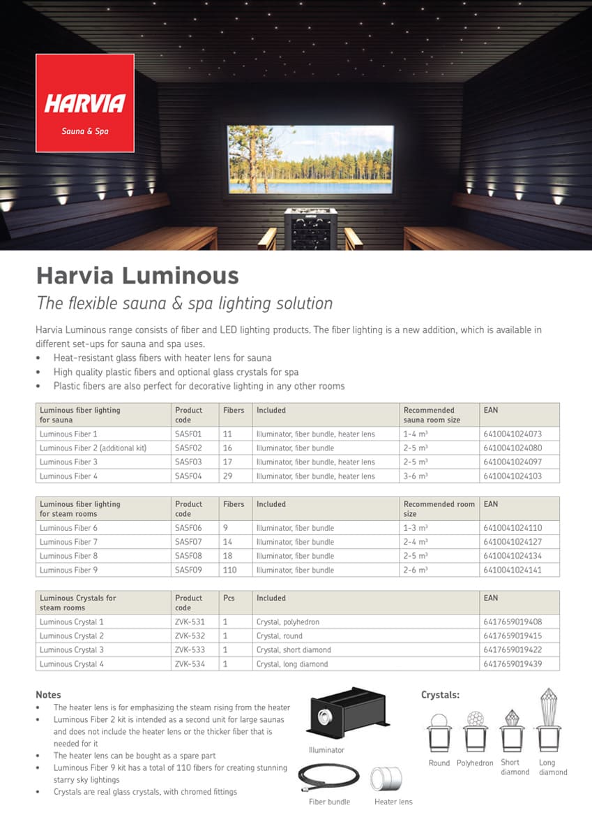 Harvia Luminous Brochure Cover 1