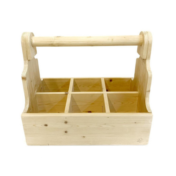 Shiraz Bottle Carrier with Wood Handle