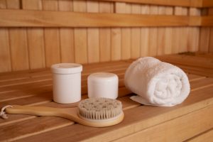 clean empty sauna room